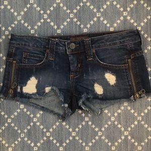 Frankie B denim cutoff shorts